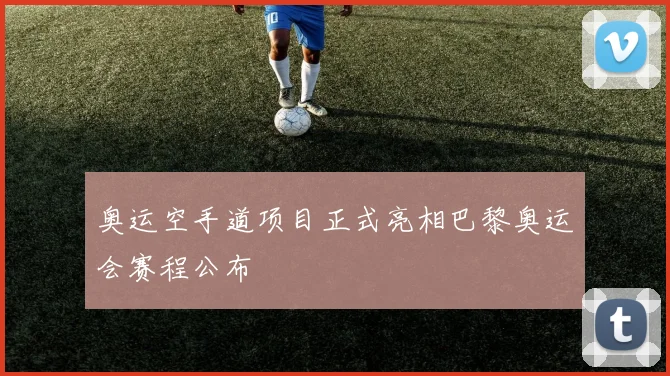 奥运空手道项目正式亮相巴黎奥运会赛程公布